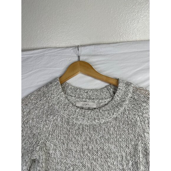 Loft Crewneck Long Sleeve Tunic size Small Grey‎ - Picture 4 of 8
